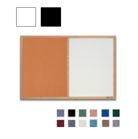 Combo Board 30x36 Decorative Wood Framed Cork Bulletin Marker Board (Open Face with Decorative Wood Trim)