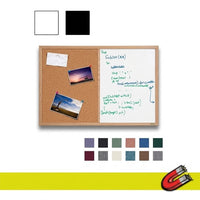 Combo Board 36x72 Wood Framed Cork Bulletin Magnetic Marker Board (Open Face with Wood Trim)