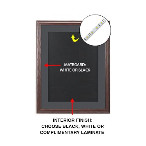 SwingFrame Designer Oak Framed Shadow Box + Interior Lighting | 2" Deep Shadowbox