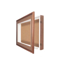 SwingFrame Designer Lighted Wood Frame 3 Inches Deep Shadow Box Display Case | Cork Board 10+ Sizes