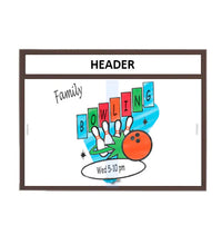 Indoor Radius Dry Erase White Marker Boards with Sliding Glass Doors and Message Headers