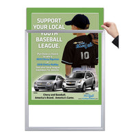 TOP LOADER SIGN FRAME 13" x 19" (SHOWN IN SILVER WITH GREEN PEAR MAT BOARD)