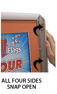 Designer Snap Frames for Posters 8.5x14  (1" Wide Matboard)