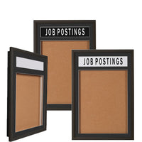 Designer Wood Bulletin Board 30 x 36 SwingFrames with Header & Lights