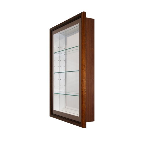 SwingFrame Wood Frame Shadow Boxes 3" Deep, + Adjustable Shelves and LED Lighting 25+ Sizes