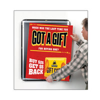 ALL 4 FRAME RAILS SNAP OPEN FOR EASY CHANGE of 1/2" THICK POSTERS 24 x 24