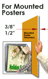 EXTRA DEEP Poster Snap Frames 12x18 (1 3/4" Security Profile for MOUNTED GRAPHICS)