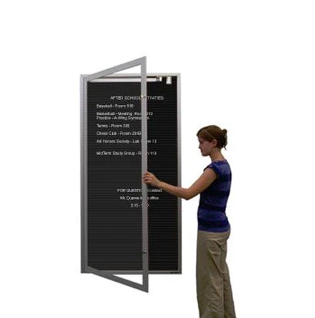 Extra Large Indoor Enclosed Felt Letter Boards | XL Single Locking Door