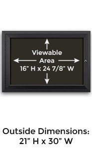 11" x 14" Portrait 2 Across Menu Size Outdoor Enclosed Magnetic Restaurant Menu Case