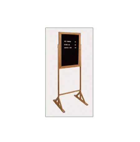 Wooden Oak Changeable Letterboard Double Pedestal 30 x 36 Sign Stand