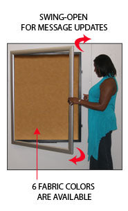 Extra Large 48 x 72 Super Wide-Face Enclosed Bulletin Cork Board SwingFrames