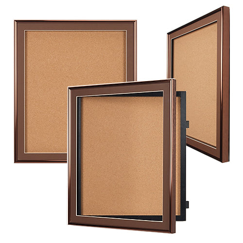 Extra Large Designer Metal 18 x 36 Enclosed Bulletin Cork Board SwingFrames