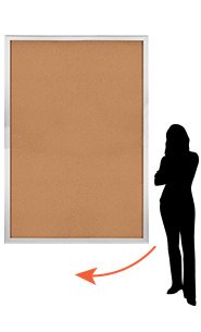 Extra Large Designer SwingFrames Swing Open Enclosed Bulletin Board 5 Metal Frame Finishes | 15+ XL Sizes