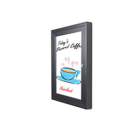 SwingCase Extra Large Indoor Enclosed Dry Erase White Marker Board LED Lighted | White Board Display Case Only 3 1/8" Deep