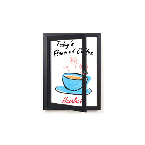 Extra Large Outdoor Enclosed Dry-Erase Whiteboard with LED Lights | Magnetic Porcelain-on-Steel Surface 15+ Sizes