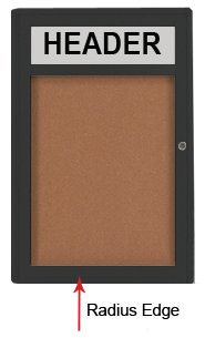 Extra Large Indoor Enclosed Poster Swing Cases with Header (Radius Edge)