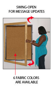 Extra Large Wide Wood 40 x 60 Enclosed Bulletin Cork Board SwingFrames