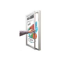 SwingCase Indoor Wall Mount Enclosed Illuminated Dry Erase White Marker Board with Free Personalized Message Header Text 