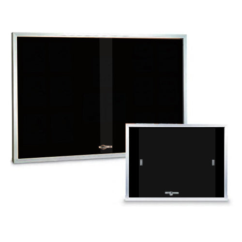 Shown Above: 72" Wide x 48" High in Satin Silver Finish
