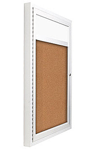 Enclosed Bulletin Board w Header and Light