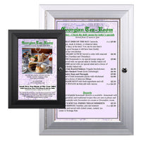 MENU CASE SHOWN: 11 x 17 SINGLE MENU | AVAILABLE IN SILVER, BLACK, DARK BRONZE & GOLD