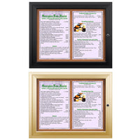 MENU CASE SHOWN: 11 x 17 MENUS (2) ACROSS | AVAILABLE IN SILVER, BLACK, DARK BRONZE & GOLD