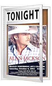 Indoor Cork Board Poster Cases with Personalized Message Header Printed Free