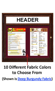 Indoor Wood Menu Displays | Indoor Menu Cases