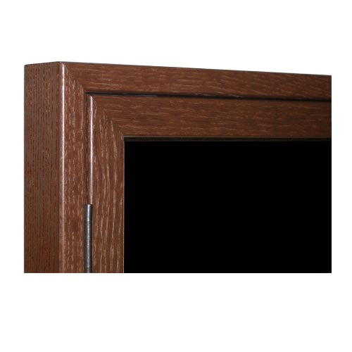 Indoor LED Lighted Wood Framed Dry Erase Boards with Message Header | Enclosed Black Board Display Case