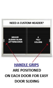 Indoor Letter Boards with Personalized Header (Sliding Glass Doors)