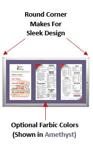 Indoor Rounded Menu Displays | Indoor Menu Cases