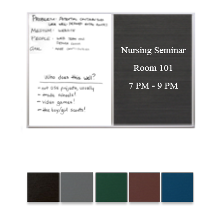 Combo Board 48x36 Metal Framed Marker Board Letter Board (Open Face with Silver Trim)