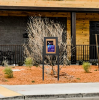 SwingCase Free-Standing 36x36 Outdoor Bulletin Board Display Case with Posts | All-Weather, Single Door Metal Cabinet