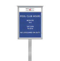 18x24 Standing Outdoor Message Center with Letter Board with Header