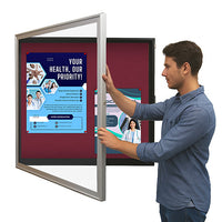 Large 16 x 20 Designer Metal Shadowbox SwingFrames with Cork Board (4" Deep)