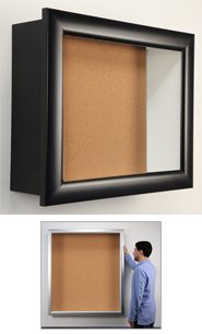 Large Cork Board Bulletin Board Display Case 3" Deep Shadow Box