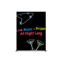 Value Line 15x20 Black Wet Erase Marker Board with Aluminum Frame