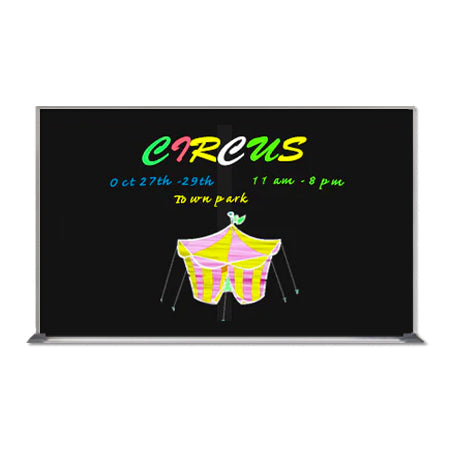 Value Line 60x36 Black Wet Erase Marker Board with Aluminum Frame