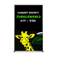 Value Line 60x36 Black Wet Erase Marker Board with Aluminum Frame