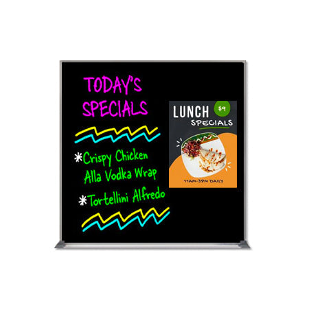 36x36 Magnetic Black Dry Erase Marker Board with Aluminum Frame