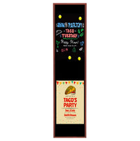 Wood Frame 24x96 Magnetic Black Wet Erase Marker Board | Porcelain on Steel