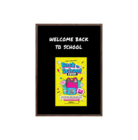 Wood Frame 36x24 Magnetic Black Wet Erase Marker Board | Porcelain on Steel