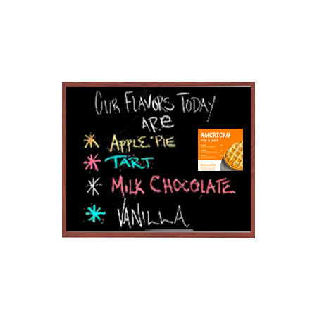 Wood Frame 40x50 Magnetic Black Wet Erase Marker Board | Porcelain on Steel