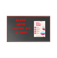 Wood Frame 48x84 Magnetic Black Wet Erase Marker Board | Porcelain on Steel