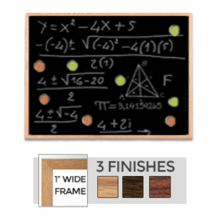 Hardwood Framed 24x84 Magnetic Black Wet Erase Marker Board with Porcelain on Steel Writing Surface
