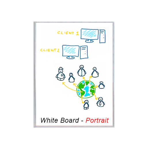Value Line 24x36 White Dry Erase Marker Board with Aluminum Frame