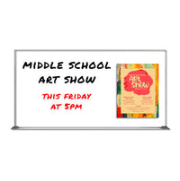 96x48 Magnetic Dry Erase Marker Board with Aluminum Frame | Porcelain on Steel Whiteboard - And No Ghosting!