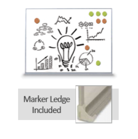 22x28 Magnetic White Dry Erase Marker Board with Aluminum Frame