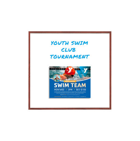 14x14 Magnetic White Dry Erase Marker Board with Wood Frame