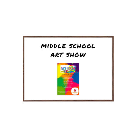 36x24 Magnetic White Dry Erase Whiteboard with Wood Frame Features Porcelain-on-Steel Writing Surface - No Ghosting